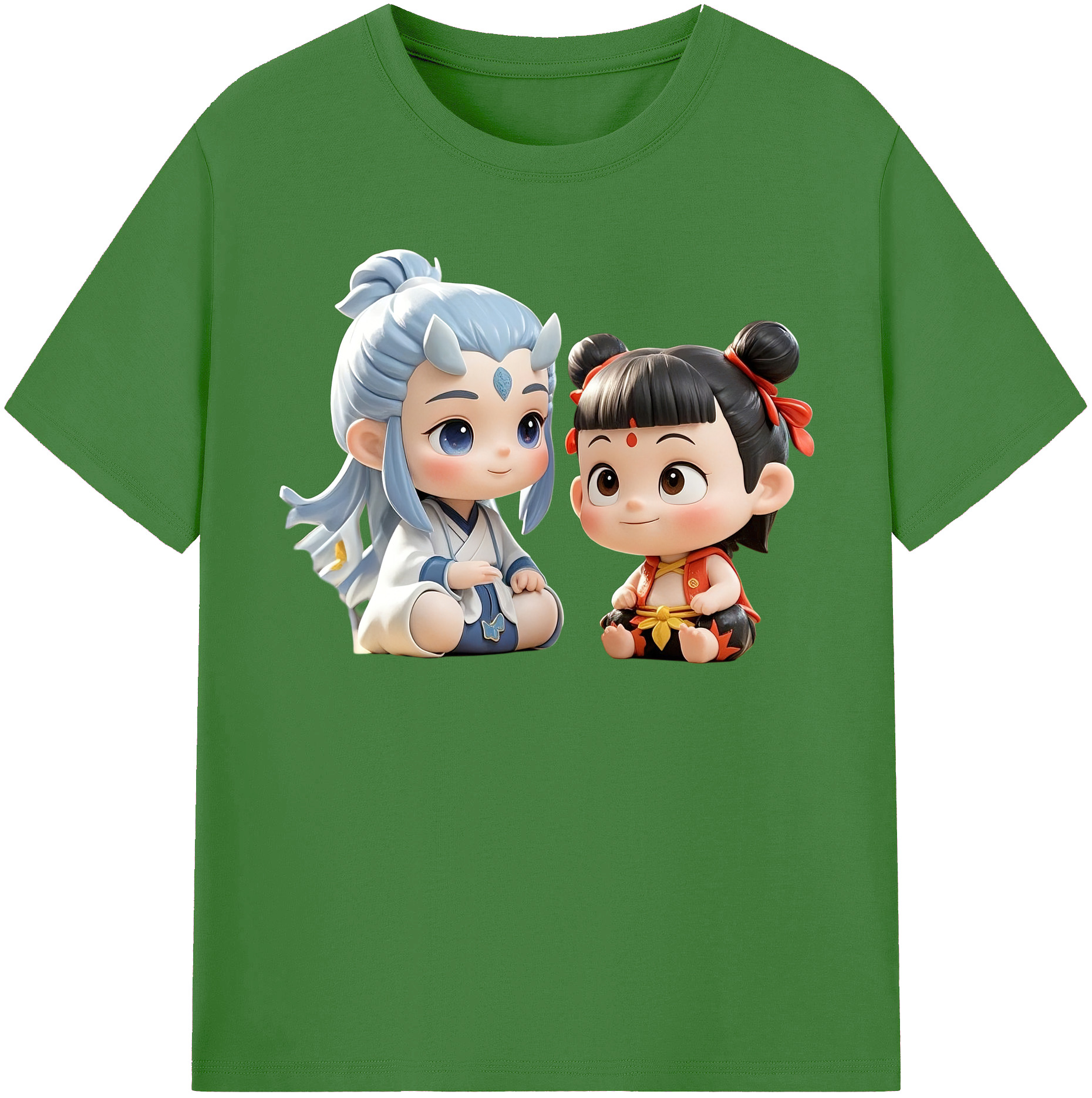 （画像用） Ne Zha 2 ナタ 魔童の大暴れ レディースカジュアルプリントTシャツ（綿100％）
